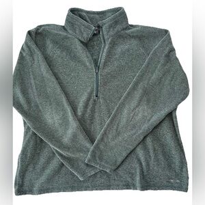 Eddie Bauer 1/4 Zip Fleece Pullover Womens 2XL Long Sleeve Quarter Green Outdoor